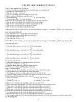 Câu hỏi TN LT 12 OTDH