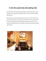 Cách đơn giản làm mới phòng tắm Thay đổi màu sắc, bố trí lại ánh sáng, sắm pptx