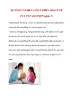 SỰ HÌNH THÀNH VÀ PHÁT TRIỂN GIAO TIẾP CỦA TRẺ MẦM NON (phần 3) Sự hình thành doc