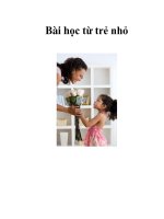 Bài học từ trẻ nhỏ pptx
