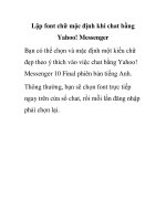 Lập font chữ mặc định khi chat bằng Yahoo! Messenger docx