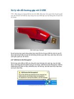 SỬ LÝ VẤN ĐỀ THƯỜNG GẶP ĐỐI VỚI USB