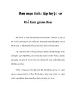 Đau mạn tính: tập luyện có thể làm giảm đau pot