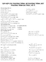 Tập hợp các phương trình, hệ phương trình, bất phương trình đa thức, vô tỉ pdf