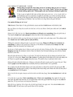 CÁC ĐỘNG TỪ MỆNH ĐỀ : ''''OVER''''