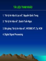 Đề cương môn học xử lý tín hiệu số ppt