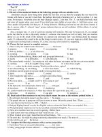 Đề tham luyện thi đại học môn Tiếng Anh - Đề số 31 ppsx