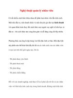 Nghệ thuật quản lý nhân viên docx