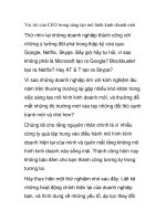 Vai trò của CEO trong sáng tạo mô hình kinh doanh mới ppsx