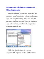 Dùng menu Start cổ điển trong Windows 7 mà không cần phần mềm pdf
