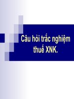 Câu+hỏi+trắc+nghiệm+thuế+XNK pdf