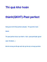 Thì quá khứ hoàn thành(QKHT)-Past perfect pptx
