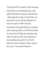 Ứng dụng RFID vào quản lý chuỗi cung ứng pptx