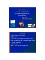 Bài giảng lập trình Windows - Xử lý dao diện người dùng potx