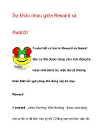 Sự khác nhau giữa Reward và Award? pptx