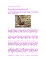 Sinh học ứng dụng ( phần 1 ) Nuôi chim trĩ sao thành công ở môi trường nhốt pdf