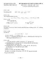 Đề thi khảo sát Toán 10