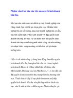 Những vấn đề cơ bản của việc mua quyền kinh doanh tiêu thụ. ppt