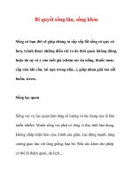 Bí quyết sống lâu, sống khỏe potx