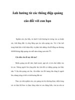 Ảnh hưởng từ các thông điệp quảng cáo đối với con bạn ppt