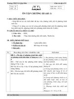 ÔN TẬP CHƯƠNG III (tiết 1) potx