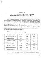 Hóa học vô cơ - Tập 3 - Chương 7 pps