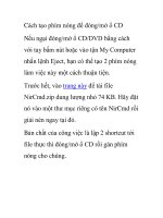 Cách tạo phím nóng để đóng/mở ổ CD pot