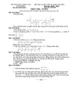 Đề thi vào 10 chuyên của Hải Phòng năm học 2010-2011