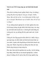 Vai trò của CEO trong sáng tạo mô hình kinh doanh mới docx