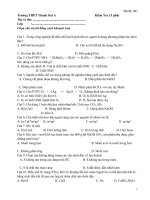 KT 15 phút Oxi-Lưu huỳnh Hóa 10