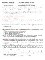 ĐỀ THI THỬ ĐH 2010 HAY CÓ ĐÁP ÁN