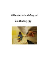 Giáo dục trẻ – những sai lầm thường gặp ppt