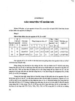 Hóa học vô cơ - Tập 3 - Chương 3 pps