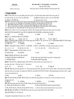 Đề thi thử đại học, cao đẳng môn hóa học có đáp án - Mã đề 016 potx