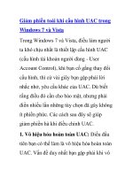 Giảm phiền toái khi cấu hình UAC trong Windows 7 và Vista pps