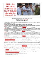 2010 – Lý-ĐH - kA-đ1,Đề Thi Và Gợi Ý bài giải của môn Lý, chiều nay 4.7_ M136