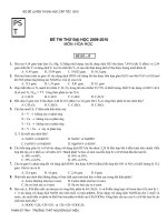 45 ĐỀ LUYỆN THI ĐẠI HỌC CẤP TỐC - (19)