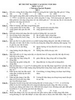 ĐỀ THI THỬ ĐẠI HOC-CAO ĐẲNG NĂM 2010 MÔN VẬT LÝ  VÀ ĐÁP ÁN