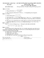 Đề chuyên Hà Nam(2010-2011)