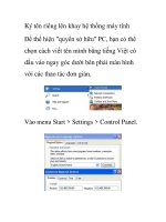 Ký tên riêng lên khay hệ thống máy tính ppt