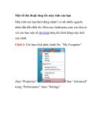 Một số thủ thuật tăng tốc máy tính của bạn pdf