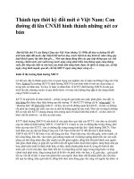 Thành tựu thời kỳ đổi mới ở Việt NamCon đường đi lên CNXH hình thành những nét cơ bản potx