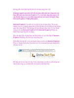 Hướng dẫn cách thiết lập IE9 để tối ưu hiệu năng làm việc pps