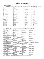 Ôn tập hè Anh 8 (Phần Trắc nghiệm )