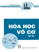 Hóa học vô cơ - Tập 3 - Chương 1 pot