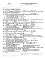 ĐỀ LUYỆN THI ĐHCĐ CẤP TỐC MÔN HÓA - MS 014
