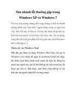 Sửa nhanh lỗi thường gặp trong Windows XP và Windows 7 Vài trục trặc tưởng chừng potx
