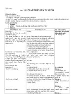 Tiết   : SỰ PHÁT TRIỂN CỦA TỪ VỰNG