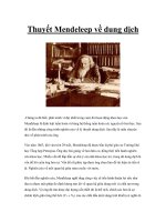 Thuyết Mendeleep về dung dịch pps