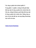 Các công cụ phân tích từ khoá (phần 3) doc